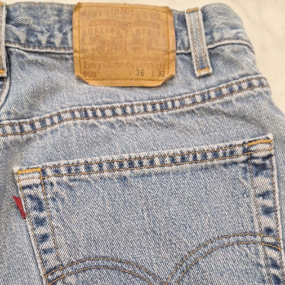 VTG Y2K Levi's 560‎ Made In USA Loose Fit Tapered Leg 36 X 32 As Is Lt Wash 2000